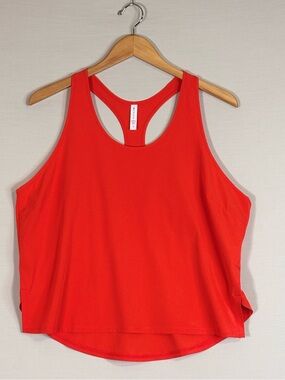 Athleta XL Racerback Performance Tank Bright Coral Red Activewear Top